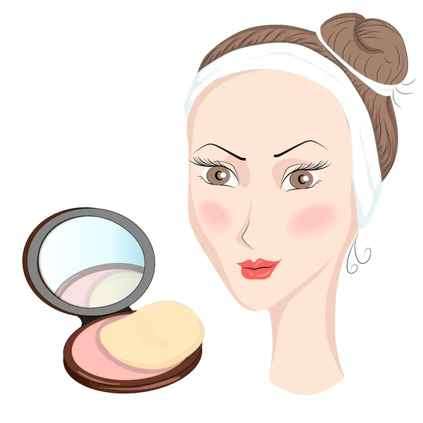 Girl with make up — Stock Vector