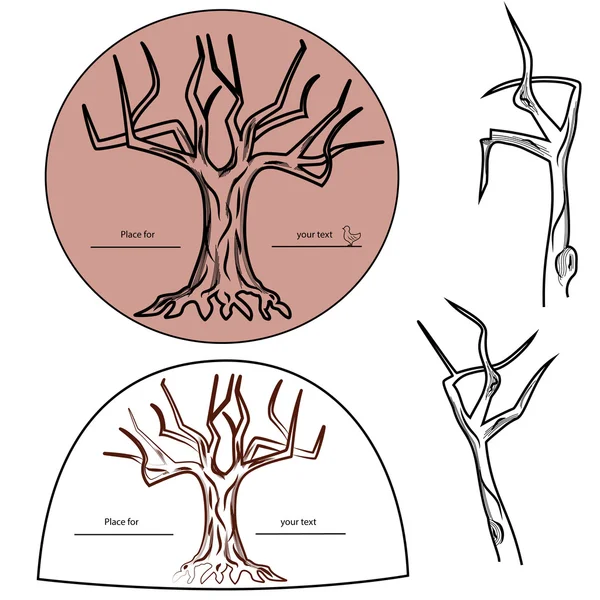 Árboles Vector — Vector de stock