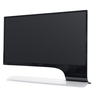 Ultra thin dainty display with touchable option buttons. 3d graphic