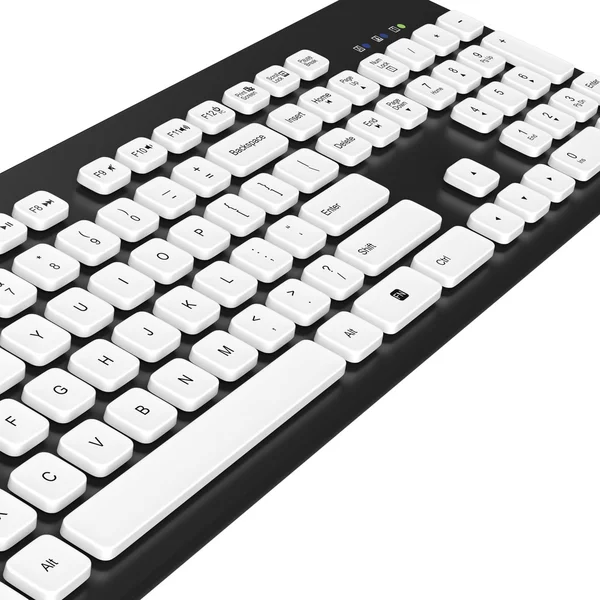 Keyboard, buttons, letters, numbers. 3D graphic — Φωτογραφία Αρχείου