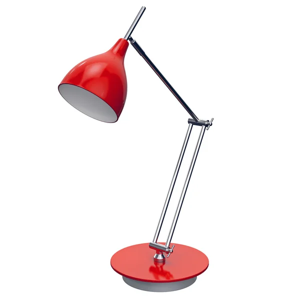 Big red combined lamp on plate. 3d graphic — Stockfoto