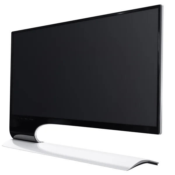 Black and white monitor with high definition matrix. 3d graphic — 스톡 사진