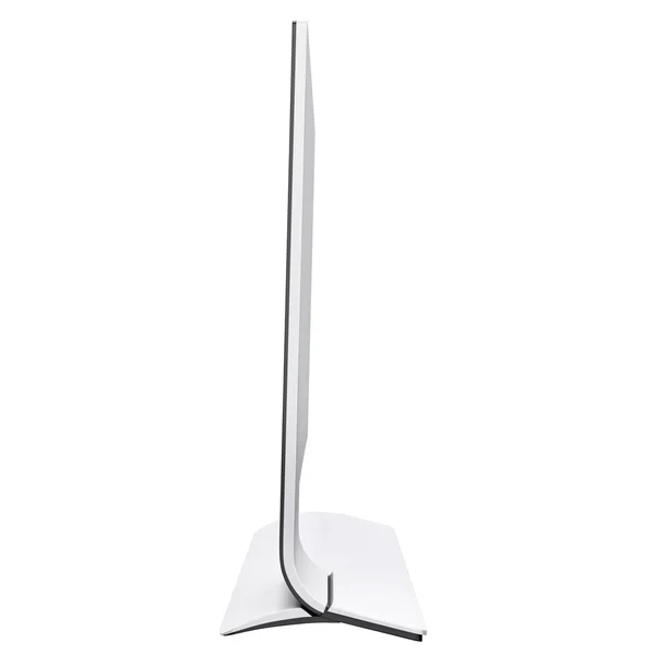 Computer display with curved leg of stand side view. 3d graphic — 스톡 사진