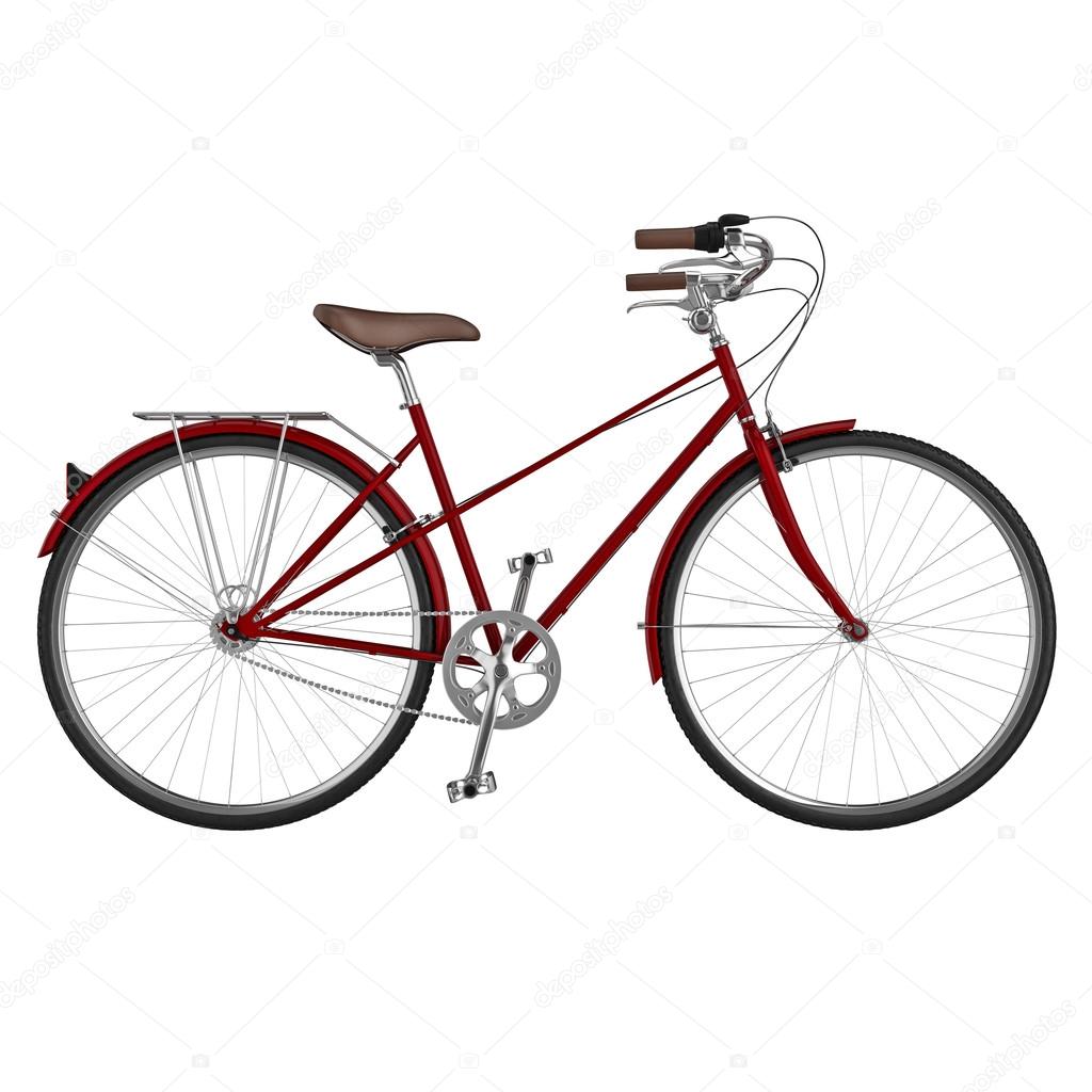 Side view of bicycle. 3D graphic