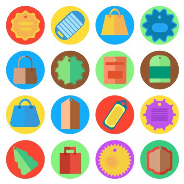 Set of labels for clothing 