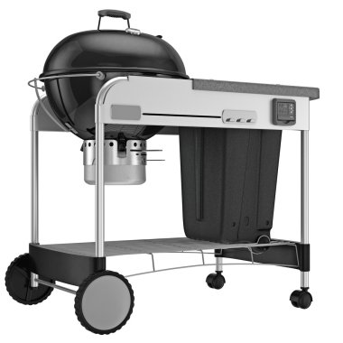 Grill with cart on wheels