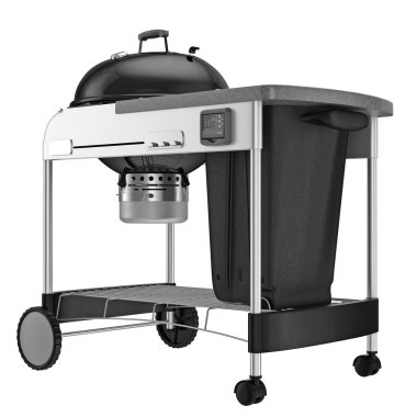 Grilling with charcoal container