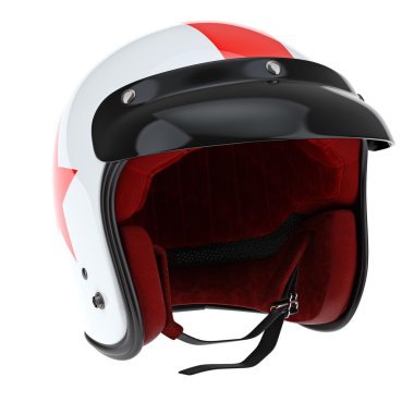 Spor kask ile parlak siyah vizör