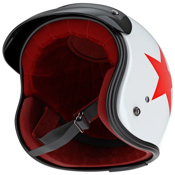 Internal filling protective motorcycle helmet with visor — Stock Photo, Image