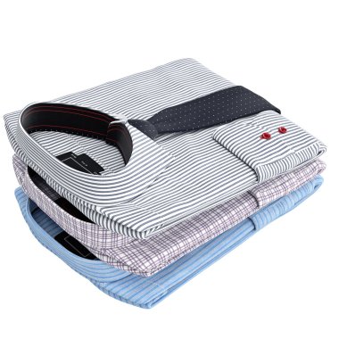 Klasik erkek çizgili gömlek ile bağları ayarla