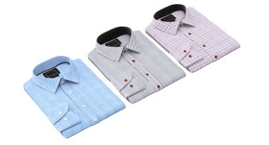 Çizgili ve kareli tişörtler kümesi