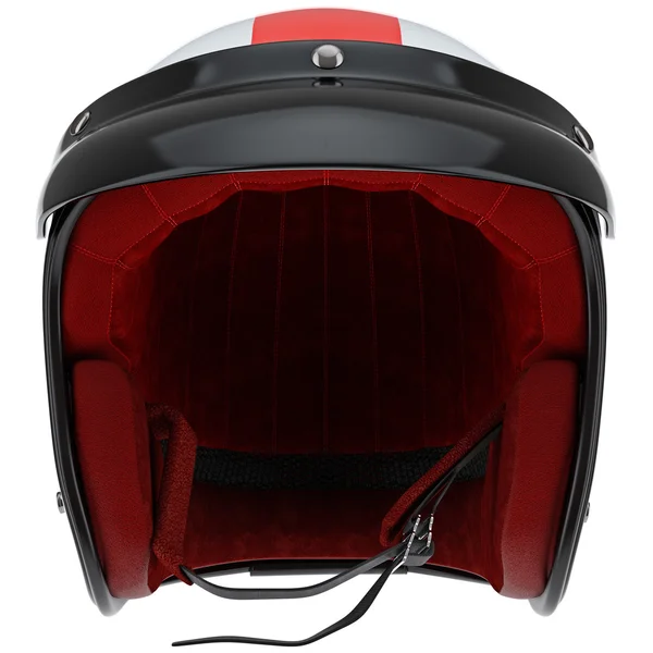 Casque de moto sport avec visière vue de face — Photo