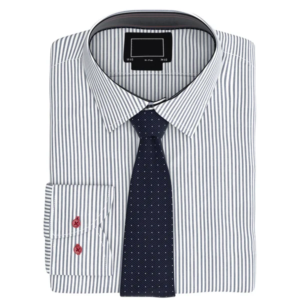 Klassieke mens overhemd en stropdas, bovenaanzicht — Stockfoto