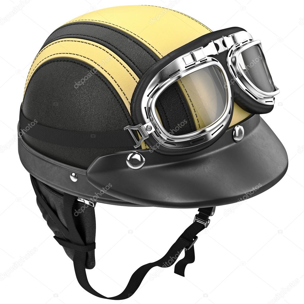 Motorcycle helmet with protective ear of points