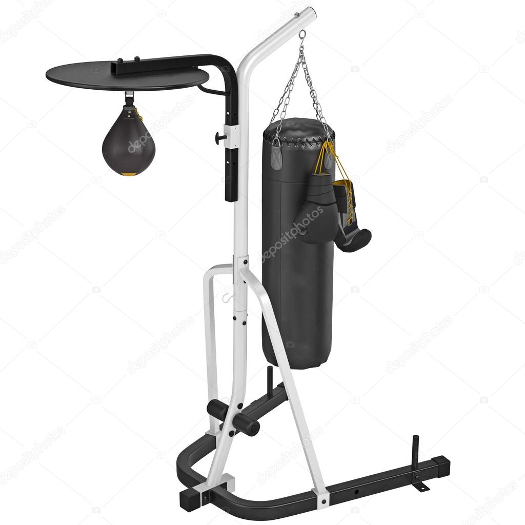 Set Punching Bag Hanging On The Rack Stock Photo C Artyustudio