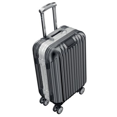 Tekerlek üzerinde siyah Bagaj