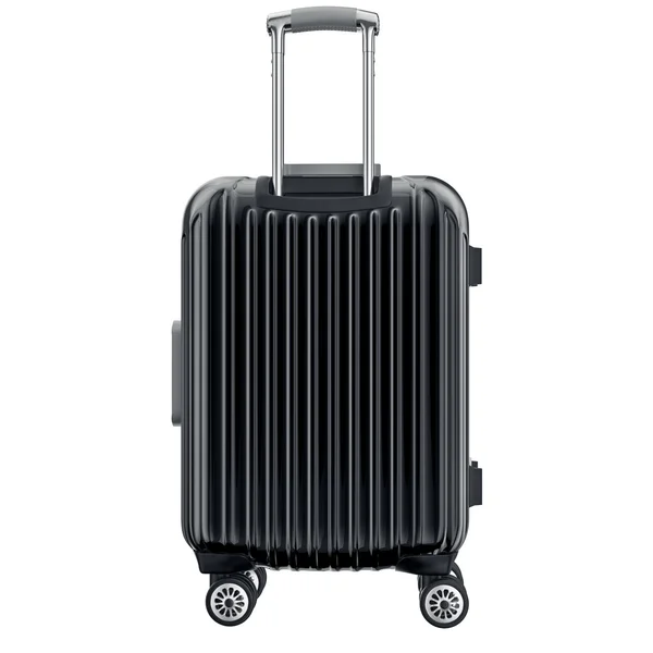 Gepäck auf Rädern schwarz, Rückseite — Stockfoto