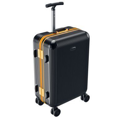 Tekerlek üzerinde siyah Bagaj