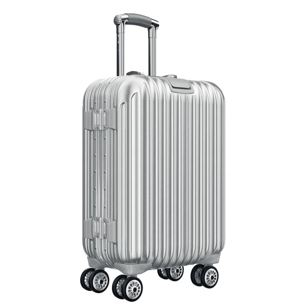 Wielki srebrny bagażu — Zdjęcie stockowe