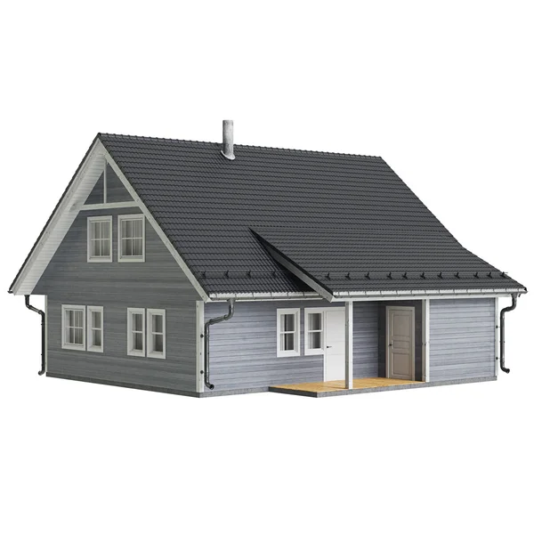 Casa con tetto piastrellato — Foto Stock