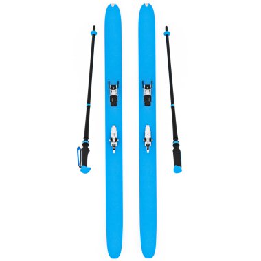 Mavi ski Polonyalılar, üstten görünüm Kayak