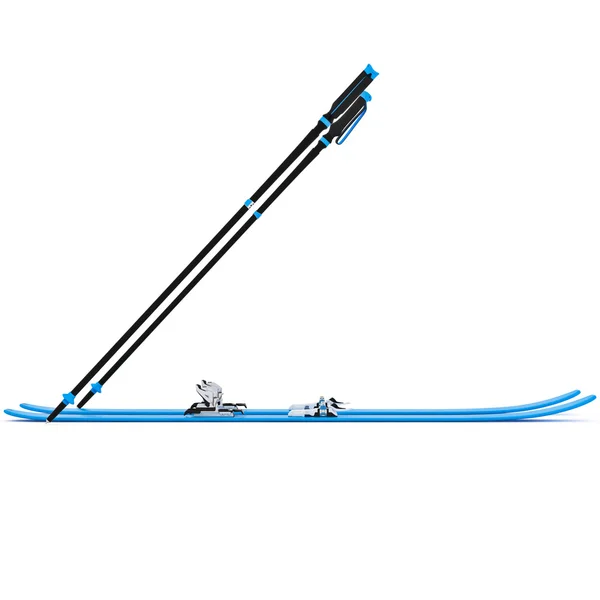 Sports skiing blue ski poles, side view — Stock Photo, Image