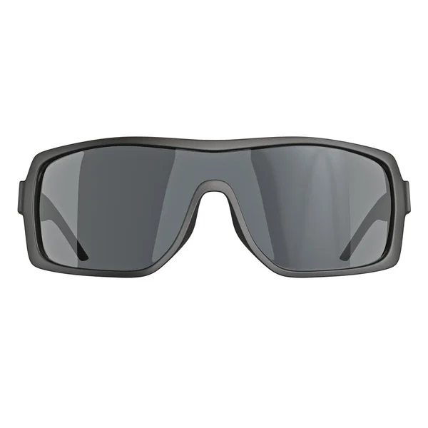 Sonnenbrille mit schwarzen Gläsern, Frontansicht — Stockfoto