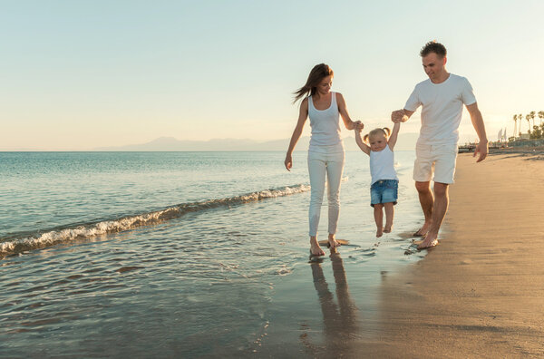 Family fun on the beach