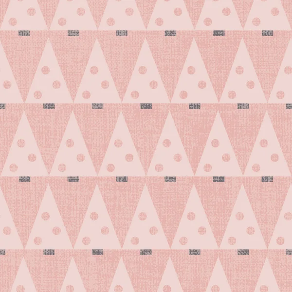 Decorato Alberi Rosa File Orizzontali Piatte Strutturato Inverno Geometrico Modello — Vettoriale Stock