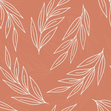 Renkli dağınık doğrusal iz bırakır. Koyu arkaplan üzerinde retro stil düz botanik şekilleri ile tekrarlanabilir vektör arkaplanı.