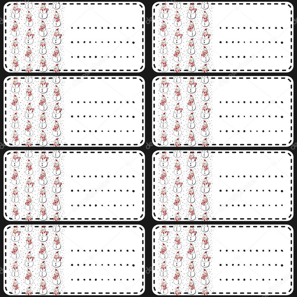 Schneemanner In Weihnachtsmann Mutzen Und Schals Vertikale Grenze Weihnachten Winter Urlaub Weisse Geschenk Etikett Aufkleber Set Isoliert Auf Weissem Hintergrund Vektorgrafik Lizenzfreie Grafiken C Demonique Depositphotos