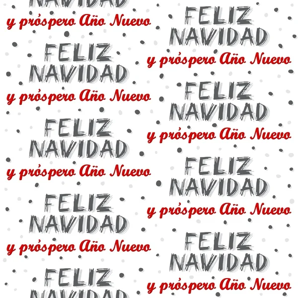 Feliz Natal e Feliz Ano Novo em espanhol desejos coloridos férias de  inverno sem costura no fundo branco imagem vetorial de © demonique #65206933