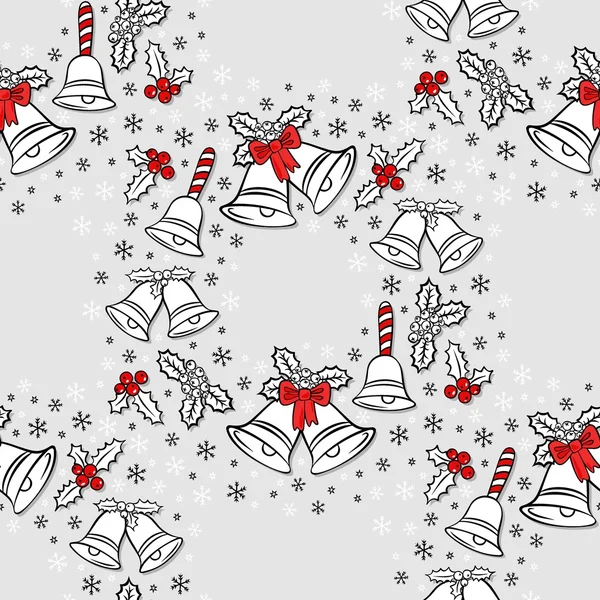 Campanas de jingle decoración de Navidad — Vector de stock