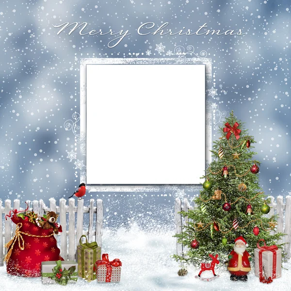 Tarjeta de felicitación de Navidad — Foto de Stock