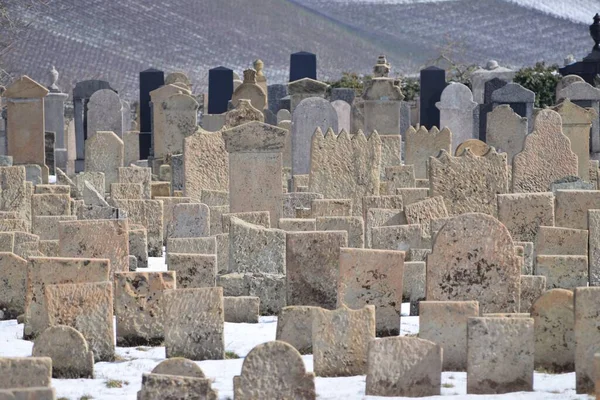 Náhrobní Kameny Starém Hřbitově — Stock fotografie