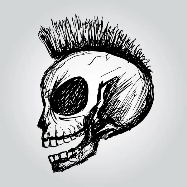 Skull. Hand drawing — Stock Illustration Skull. Hand drawing Royalty Free Stock Illustrations