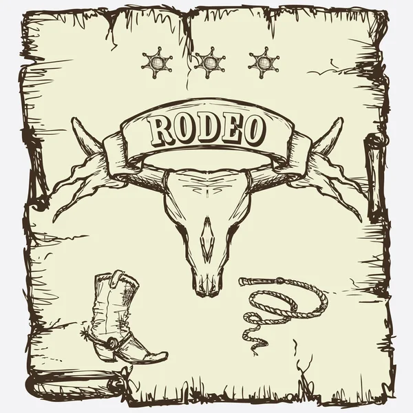 Retro style Rodeo  poster Royalty Free Stock Vectors