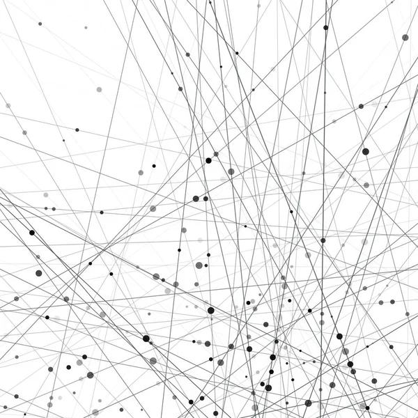 Redes Neuronales Inteligencia Artificial Concepto Aprendizaje Profundo Líneas Nodos Conectados — Vector de stock