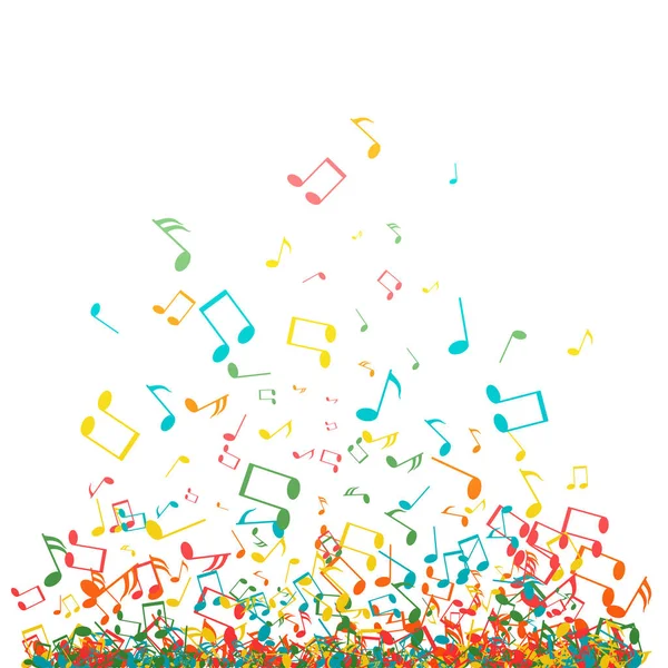 Fond Musical Abstrait Avec Symboles Notes Couleur Illustration Vectorielle — Image vectorielle