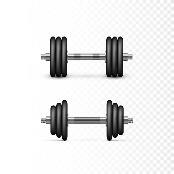 Collapsible Dumbbells Equipment Bodybuilding Workout Vector Illustration — Stock Vector