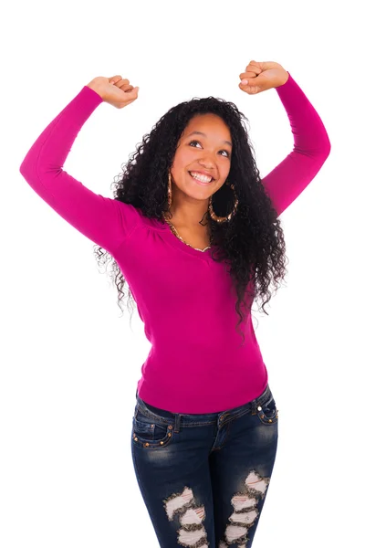 Bella donna afroamericana Close up portrait — Foto Stock