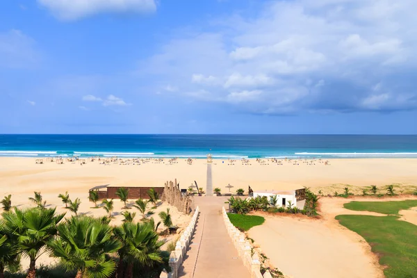 Belle vue sur la plage et l'océan, Boavista, Cap-Vert — Photo