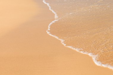 Yumuşak dalga deniz kumlu plaj, Boavista - Cape Verde