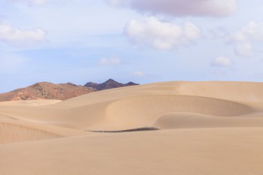 Sand desert in Viana Boavista, Cape Verde clipart