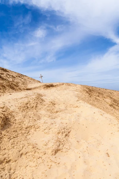 Zandwoestijn in Boavista, Kaapverdië — Stockfoto