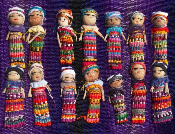 Guatemalan Worry Dolls Background Stock Photo