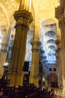 Malaga 'daki katedralin içi.