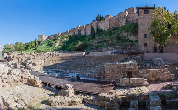 Ruina del anfiteatro romano en Málaga — Foto de Stock