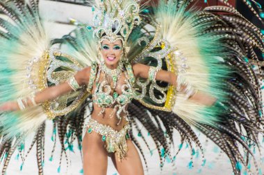 geleneksel karnaval Encarnacion, Paraguay