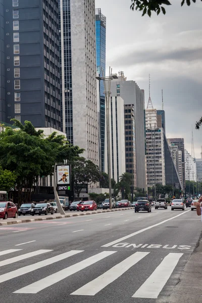 Avenida Paulista a San Paolo — Foto Stock